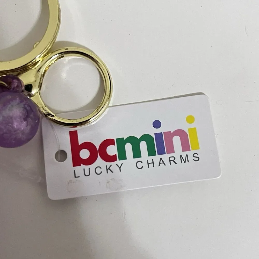 BC MINI Lucky Charms Purple Bunny Rabbit Floaty Keychain Charm Clip